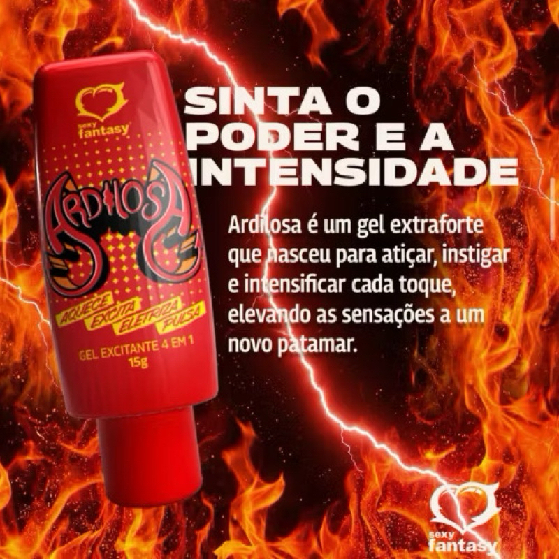 Gel Ardilosa Gel Excitante 4 em 1 Aquece Excita Pulsa e Eletriza
