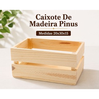 Caixote de Madeira, Multiuso , Presente, Cestas pra montar Cafe da manha, aniversario, Artesanato