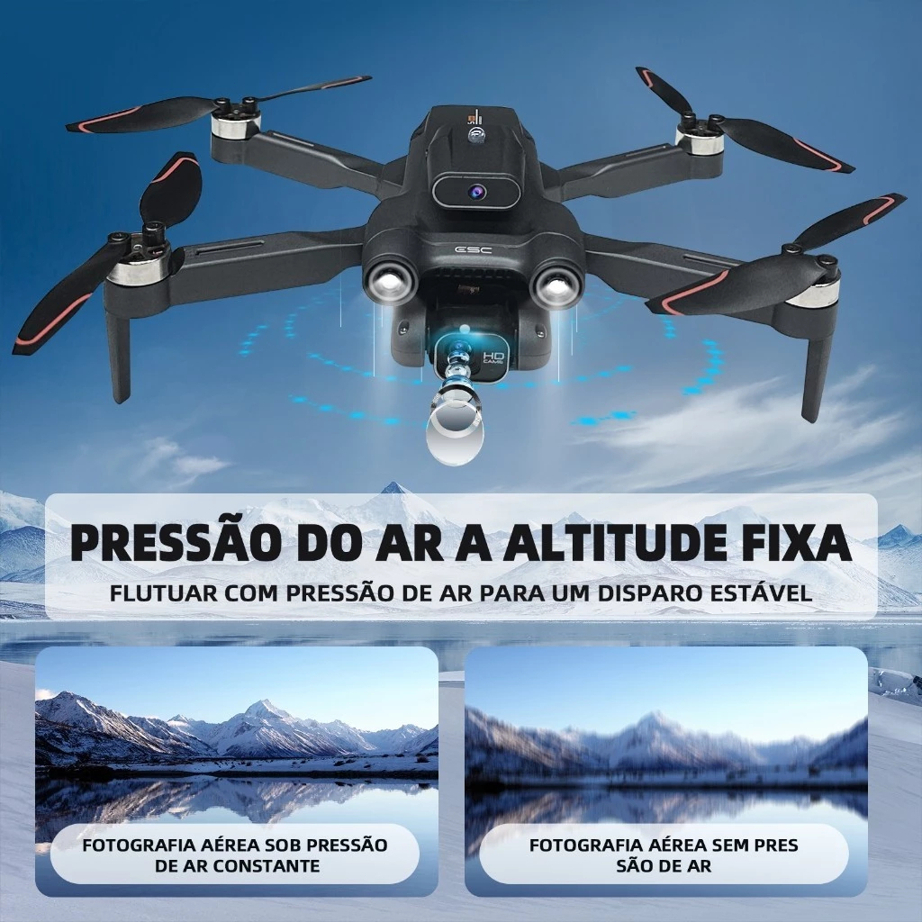 Drone S1S De Nível Profissional Está Equipado Com Duas Câmeras 6K Duas Baterias e Um Controle Remoto De 2,4 GHz