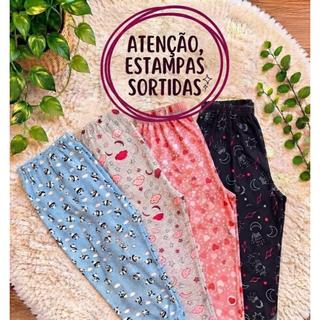 01 Calça Pijama Feminina Poliéster FINO LEVE MEIA ESTAÇÃO