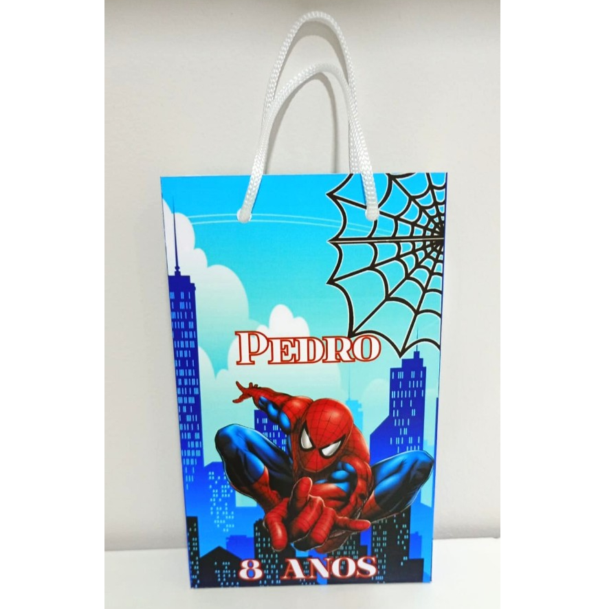 Sacolinha Homem Aranha | Sacolinha Personalizada para Festa | Lembrancinha Infantil | Sacolinha Surpresa | Envio Rápido