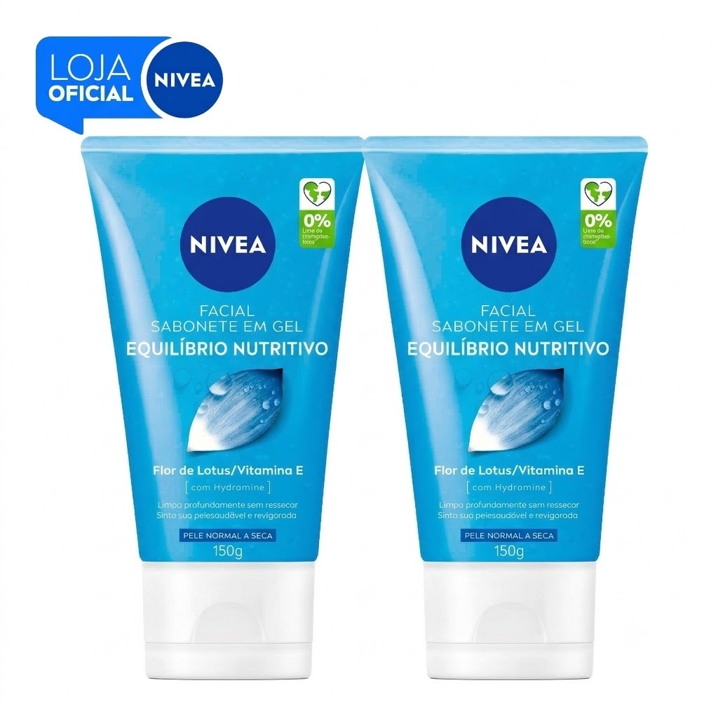 KIT NIVEA Sabonete Facial em Gel Equilíbrio Nutritivo 150g - 2 Unidades