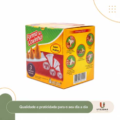 Kit 3 Formas para Coxinha P, M e G – Modelador de Salgados.