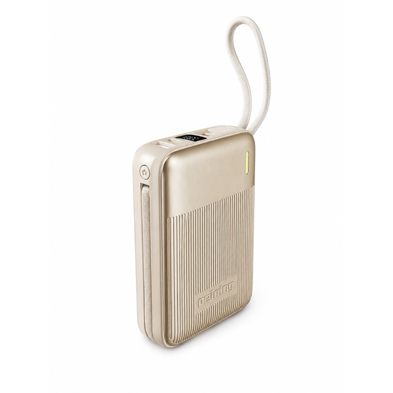 Power Bank 20000mAh com Cabo Integrado e Display Digital – Carregador Portátil R