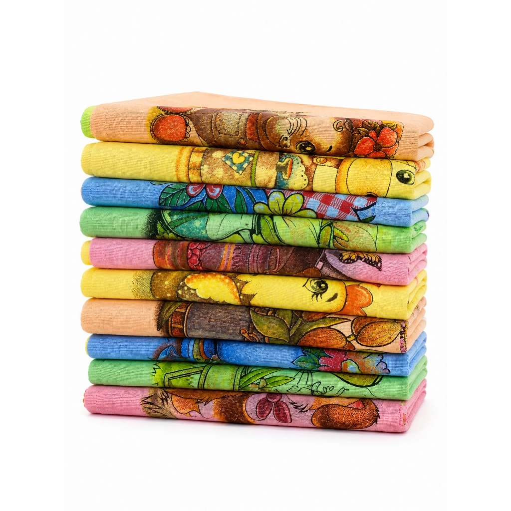 Kit 5 Ou 10 Panos de Prato I Coloridos I Estampados I 100% Algodão I Alta Absorção I Cozinha