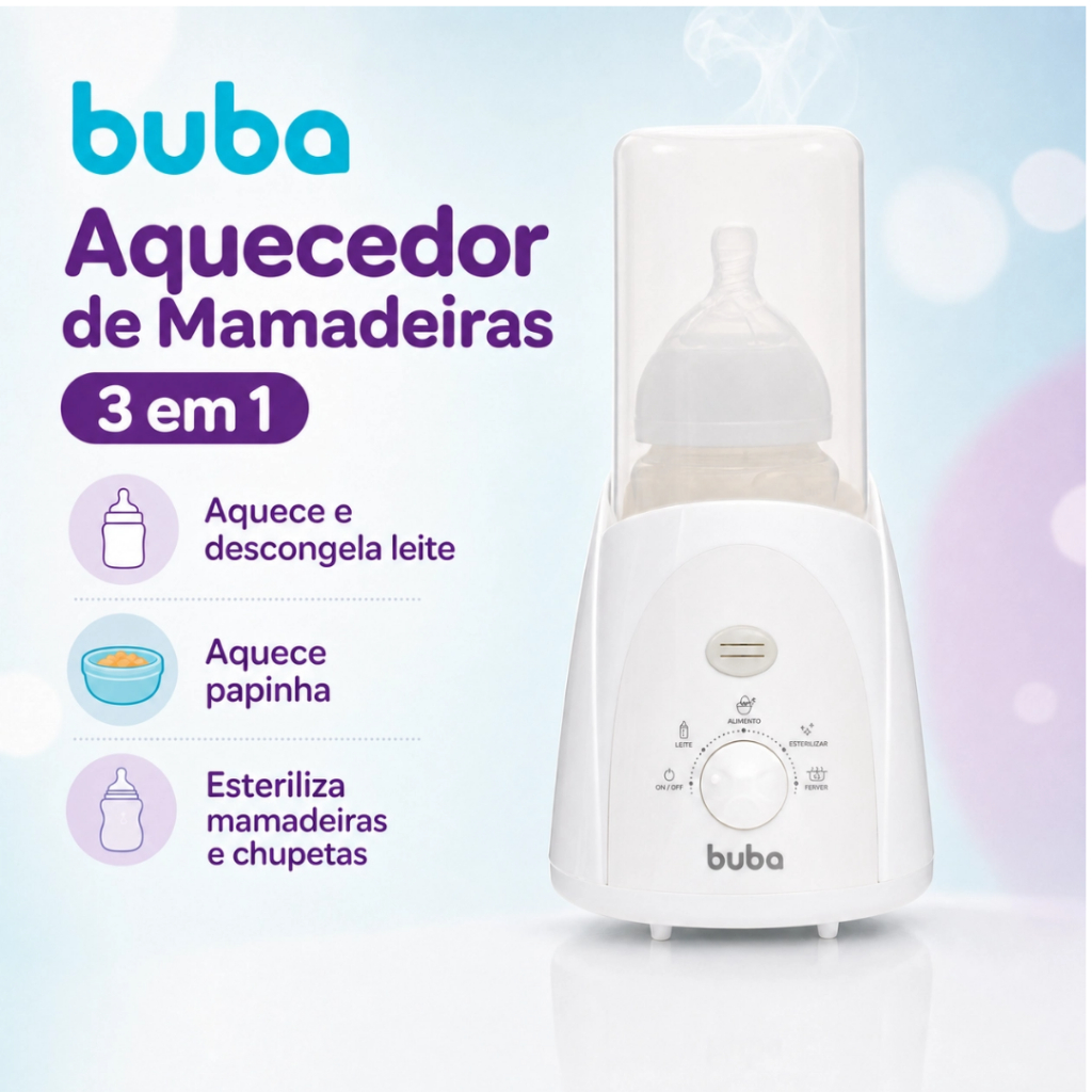 Aquecedor Mamadeira  Papinha e Esterilizador Chupeta Buba