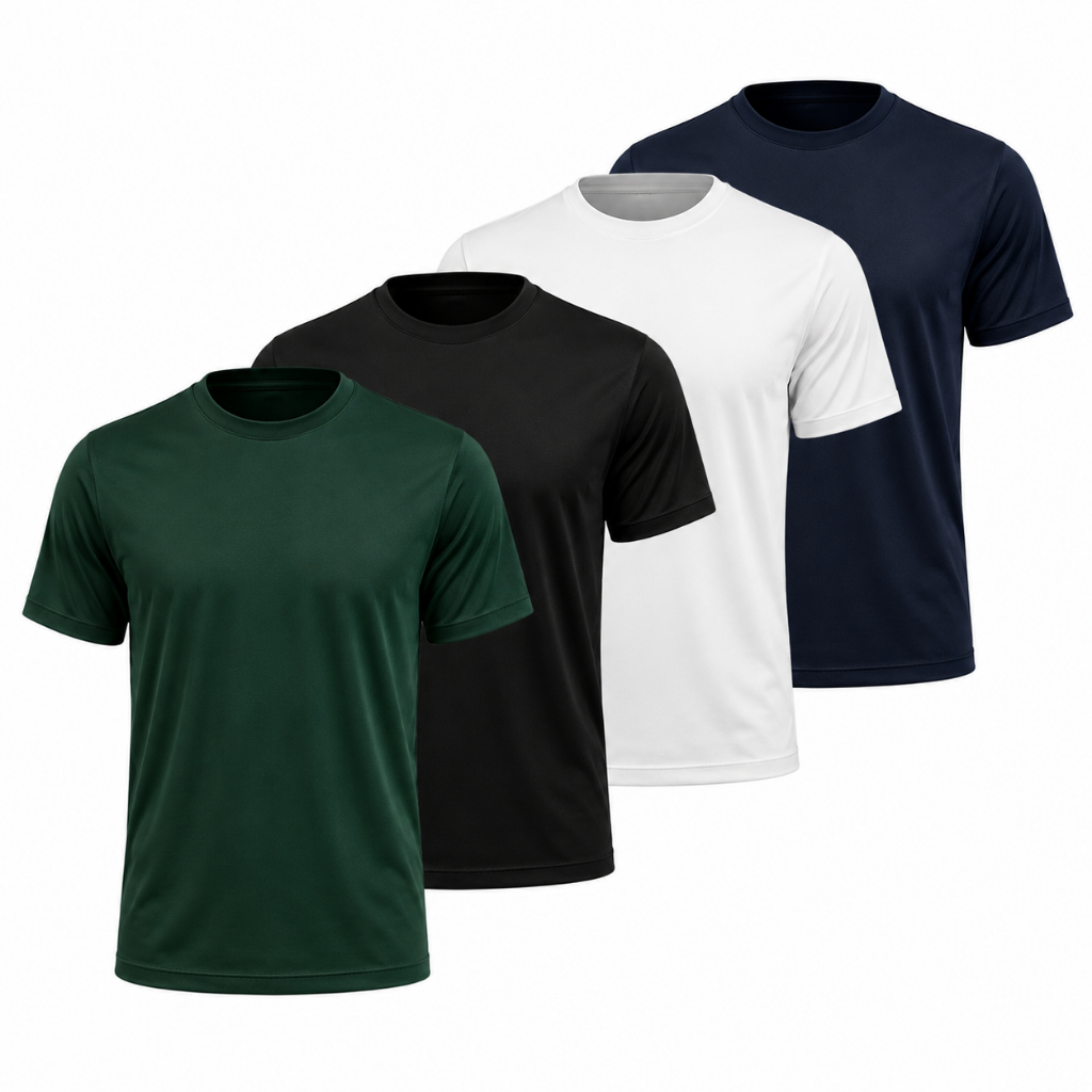 Kit 4 Camisetas Dry Fit Masculina - Treino - Academia - Esportes - Exercícios - Corrida