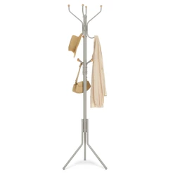 SONGMICS Cabideiro Chão Metal Árvore de Casacos com 12 Ganchos, para Sala ou Quarto, 49 x 182 cm, FULL