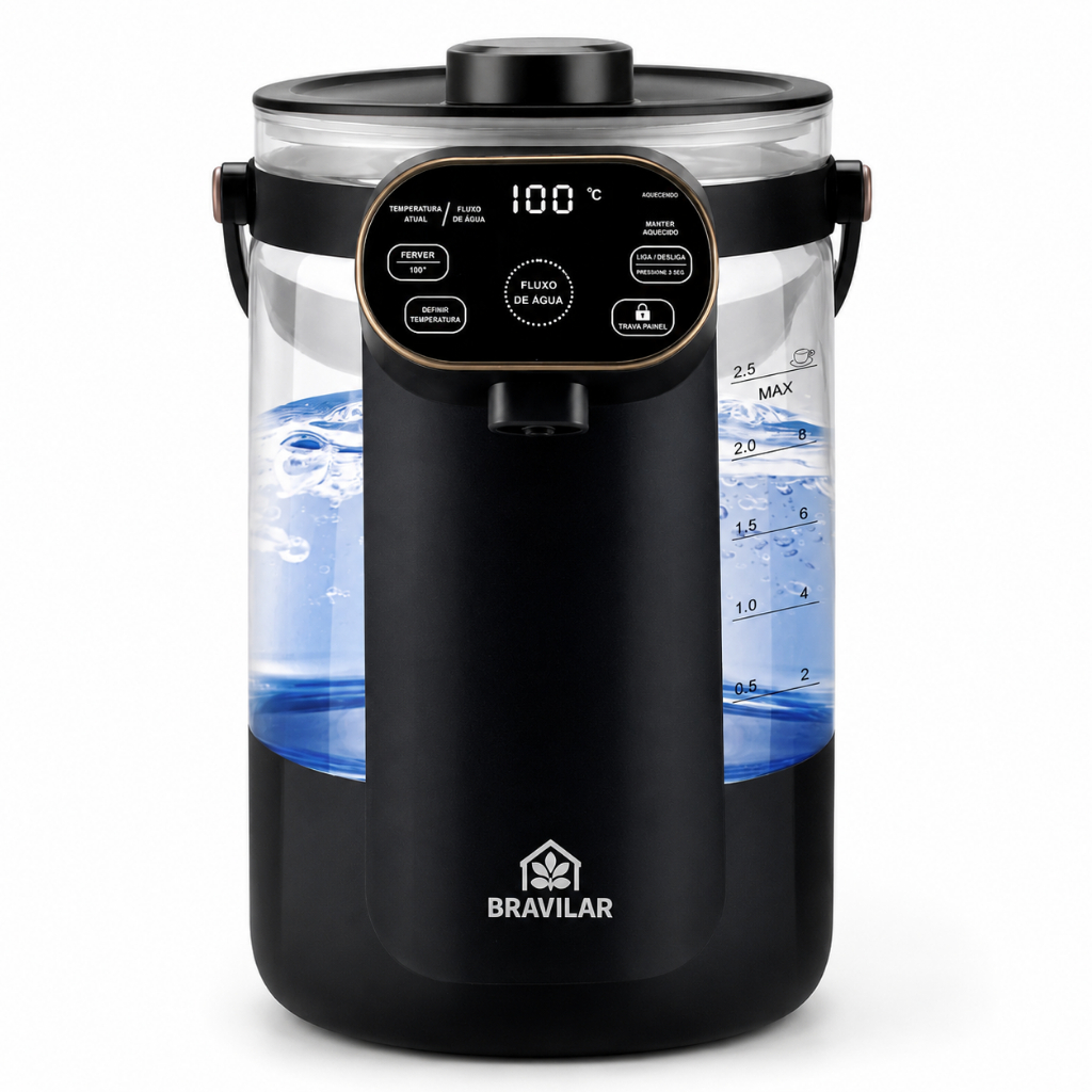 Chaleira Elétrica De Vidro Jarra Transparente 2.5L 800W 110V Envio Imediato