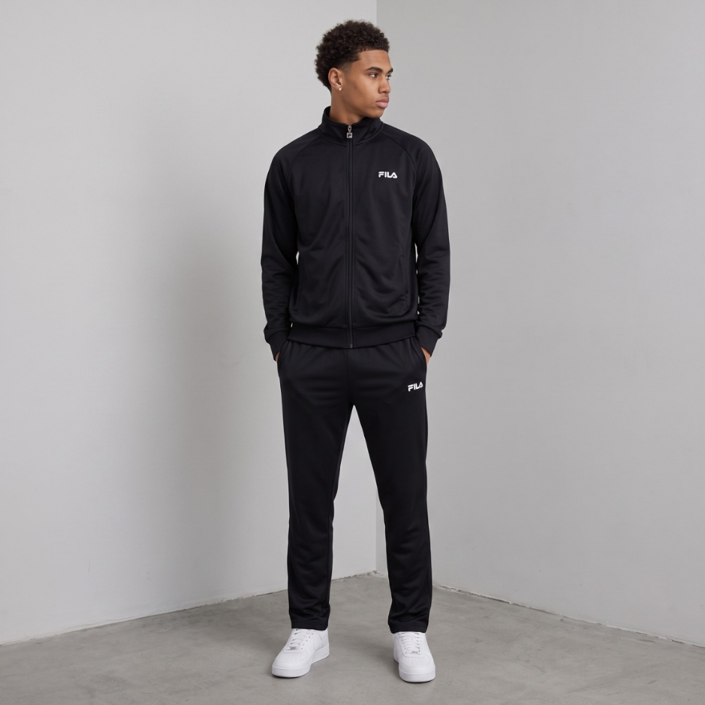 Agasalho Fila Essentials II Masculino Original Conjunto Jaqueta e Calça Casual Esportivo Fitness Academia Frio Inverno