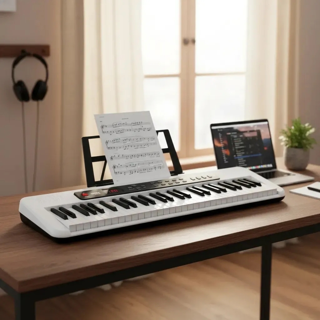 Teclado Kobe Arranjador Estudante KB-150 Branco 61 Teclas