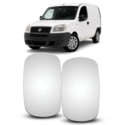 Lente Retrovisor Doblo 2001 a 2020 Espelho Convexo Metalizado Com Base