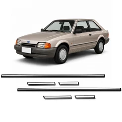 Jogo Friso Lateral Escort GL 1987 a 1992 2 Portas Preto Com Filete Cromado