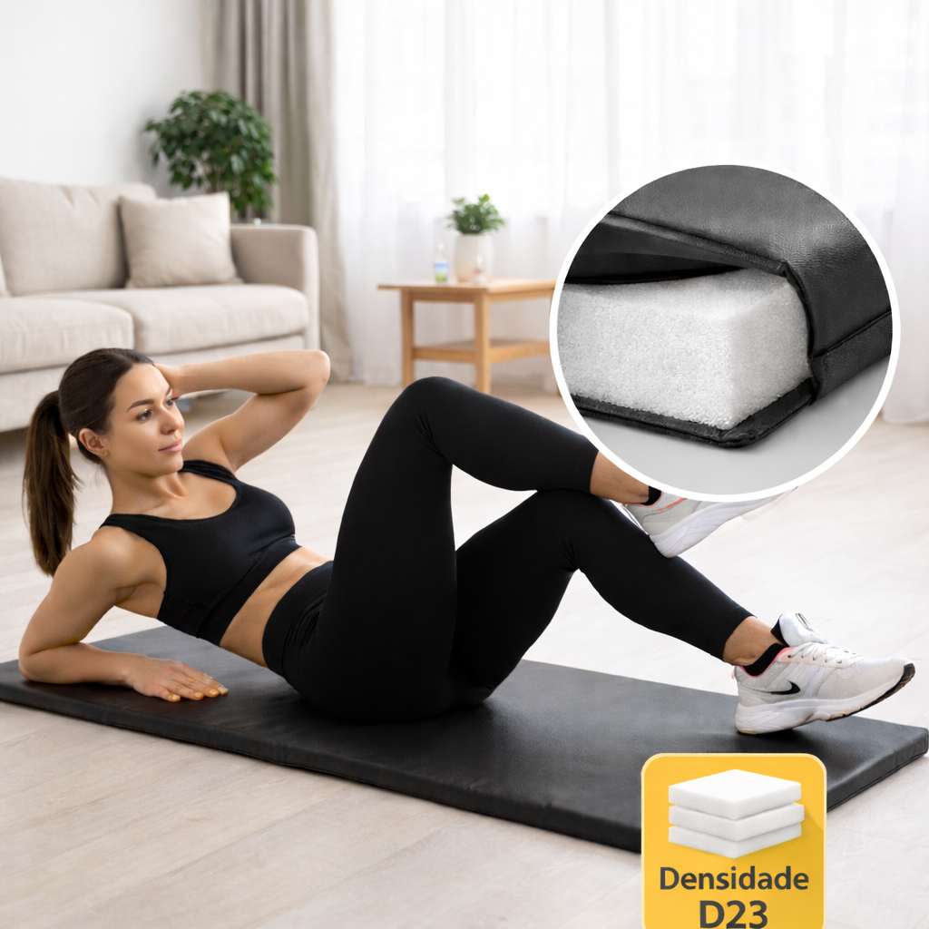 Colchonete Fitness Academia Treino Casa Tapete Ginástica Exercícios Abdominal Conforto Resistente