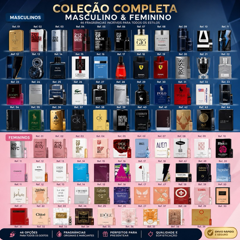 KIT VENDEDOR PERFUMES IMPORTADOS 100ML DIVERSAS FRAGANCIAS INTENSA