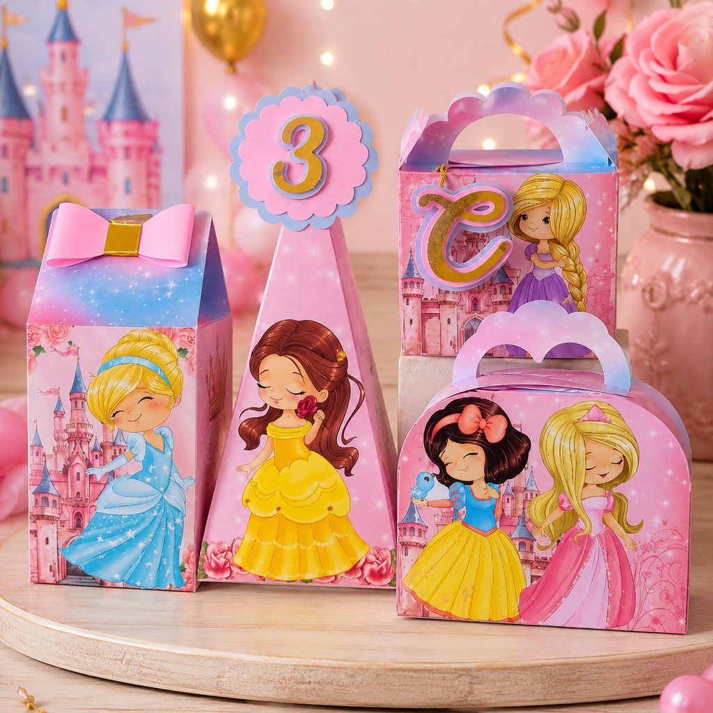 Personalizados Princesas lembrancinhas caixinhas de aniversário kit festa