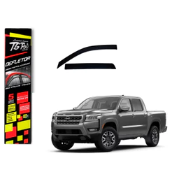 Calha de Chuva Nissan Frontier 2017 a 2026 4 portas TG Poli Defletor Portas Protetor Janelas Fumê