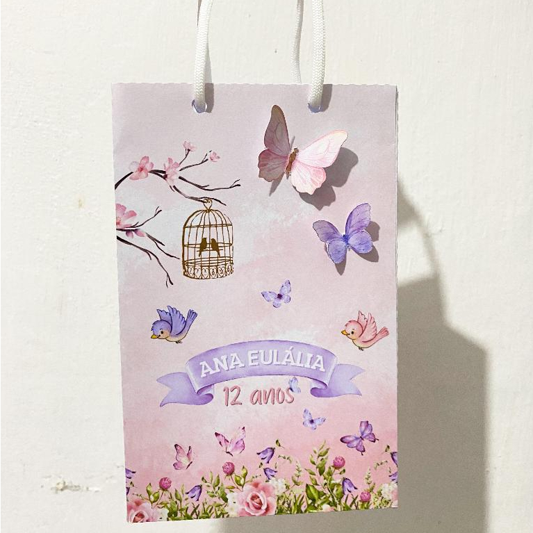 ENVIO RÁPIDO | Sacolinha Jardim encantado | Lembrancinhas | Personalizados | Festa infantil | Aniversário