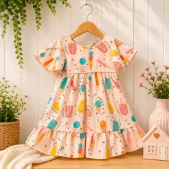 Vestido Infantil Menina com Cinto de Pérola Festa de Luxo