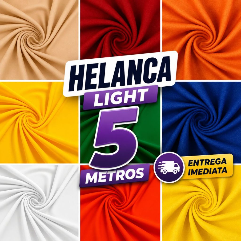 5 Metros Tecido Malha Helanca Light Melhor Preço Diversas Cores