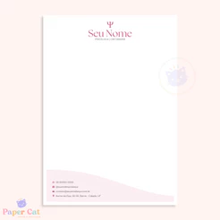 Bloco Receituário | Papel Timbrado | Psicologia | Personalizado | Tamanho A5 | 50 Folhas