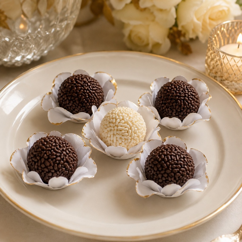 Forminha Bali BRANCO BORDA OURO c/ 40 - 120 unid. Lulli Fest