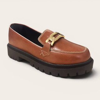 Sapato Mocassim Feminino Tratorado Chique e Confortável Mary Esteves