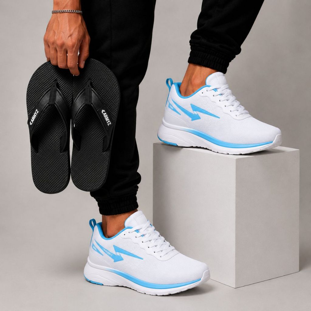 Kit Esportivo Masculino com Tênis Leve e Macio e Chinelo Confortável — foto 2
