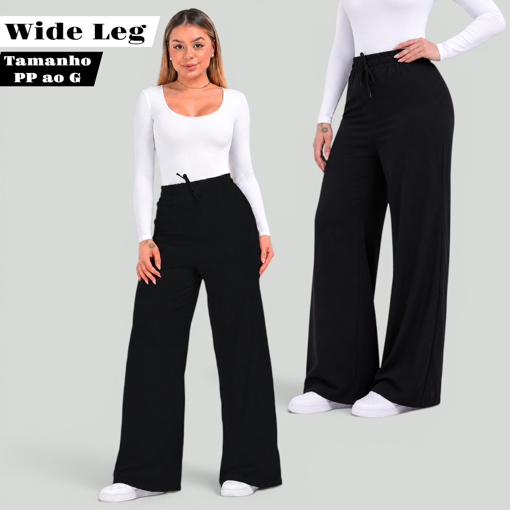 Calça Wide Leg Feminina Calça Larga Feminina Calça Pantalona Feminina Cintura Alta Calça Alfaiataria …