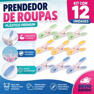 Prendedor De Roupas Kit 12 24 36 48 Unidades Emborrachados Multicoloridos Silicone Estampados Varal