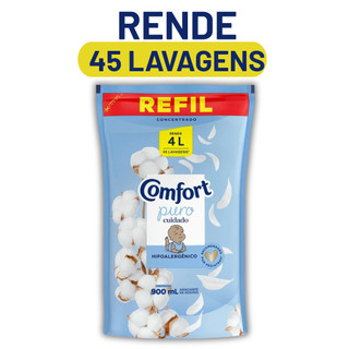 Comfort Puro Cuidado 900ml Amaciante Concentrado Hipoalergênico Rende 4L