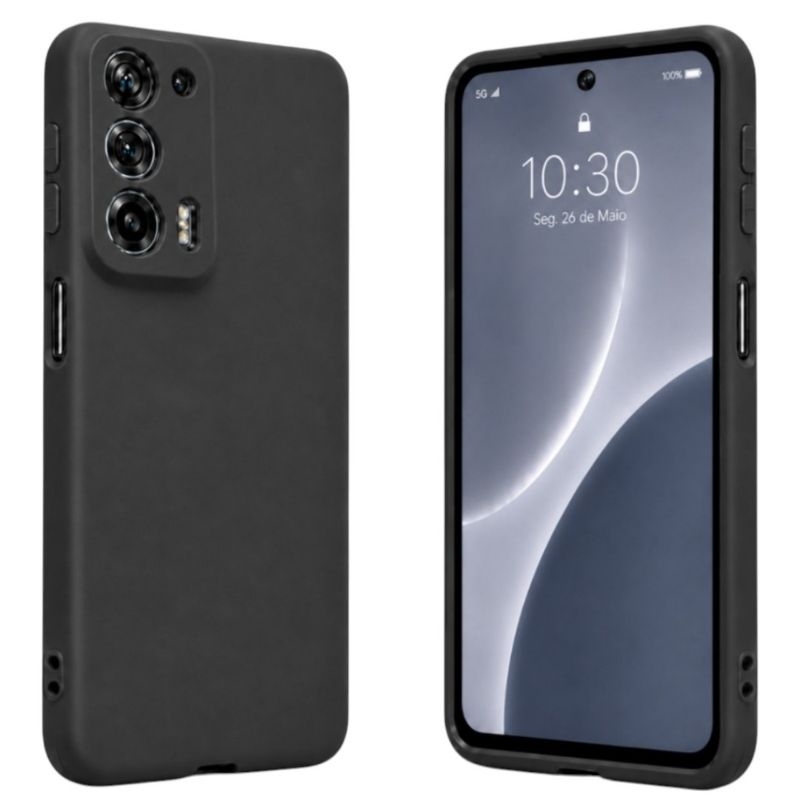 Kit Capa e Película 5D/3D para Motorola Edge 20 + limpeza de tela. OU, Só capinha silicone aveludada
