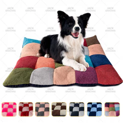CAMA PET EM MANTA ALMOFADADA QUADRICULADA 50X60CM PARA CACHORRO E GATO ACONCHEGANTE A PRONTA ENTREGA