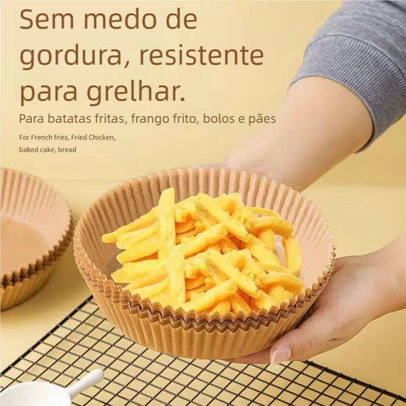 Papel Antiaderente Descartável Uso Doméstico Para Airfryer