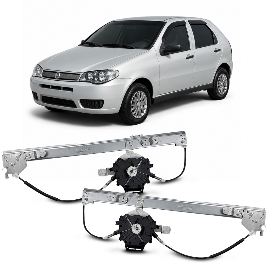 Par Máquina Vidro Elétrica Dianteira Palio 1996 a 2017 4P