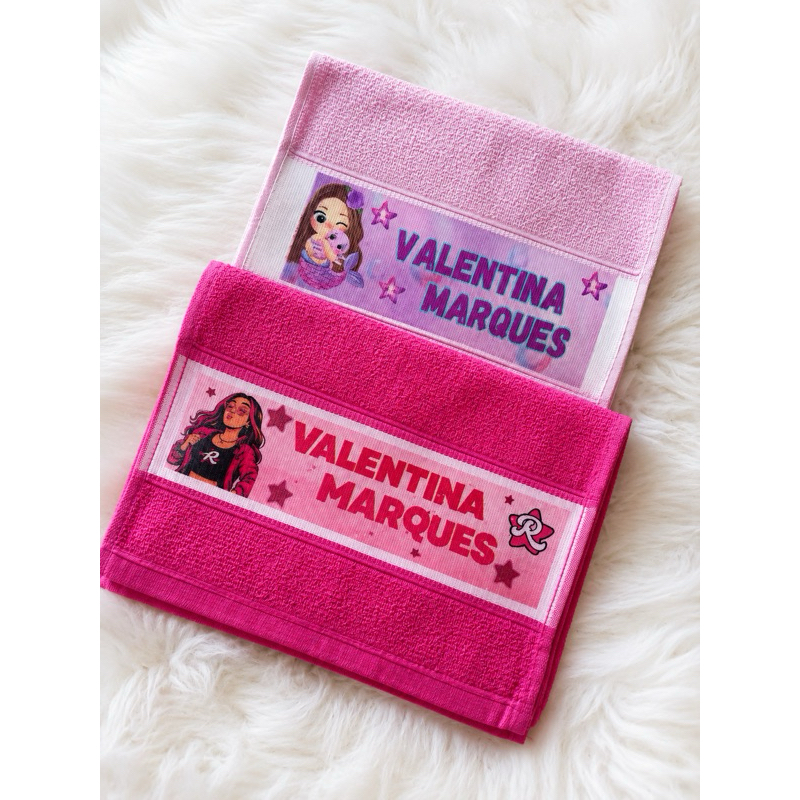 Toalhinha Personalizada Lembrancinha para Aniversário Maternidade - Com seu Tema e Nome e cor
