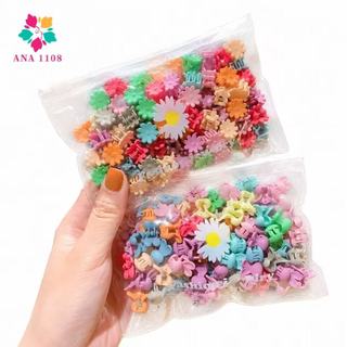 KIT 50/100/200 unidades Candy Color Mini Small Grab Clip Children's Hair Accessories Hair Claw Cute Girl Princess Hair