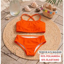 Biquini Infantil Concha do Mar Menina Lavieri Moda Praia Verão Piscina