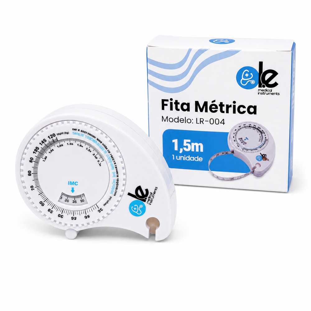 Fita Antropométrica Corporal Le Medical 150cm com marcador de  IMC