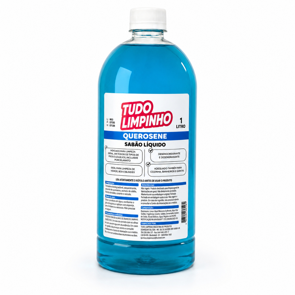 SABÃO DE QUEROSENE HIDROSSOLÚVEL 1LT TUDO LIMPINHO
