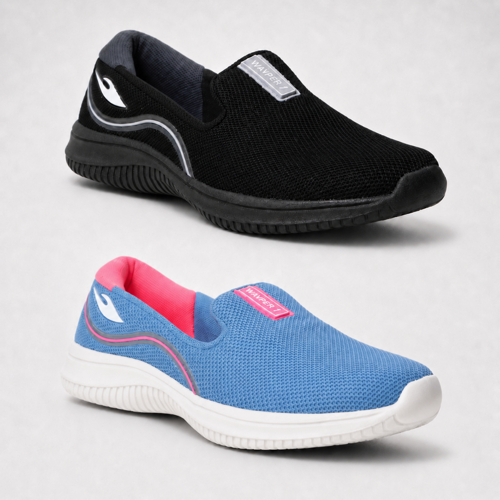 Kit 2 Pares Sapatilha Feminino Tenis Esportivo  Slip on Ortopédico Confortável leve