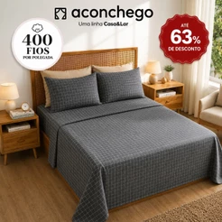 Jogo de Cama 500 Fios Kit Lencol Toque de Algodão Lençol Toque de Seda Casal Queen King