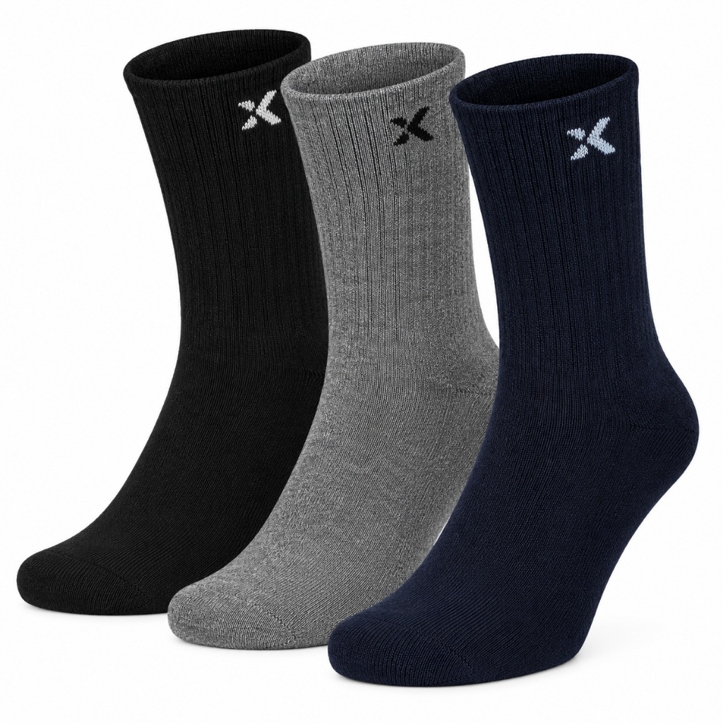 Kit 15 Pares de Meias Algodão Cano Longo Unissex Masculina e Feminina Confortável Tamanho 39 ao 43 Dia a Dia