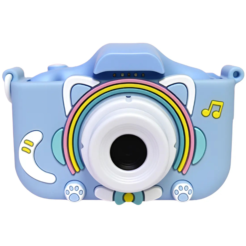 Câmera Infantil Mini Efeitos Fotos Voz Recarregável com Capa de Silicone