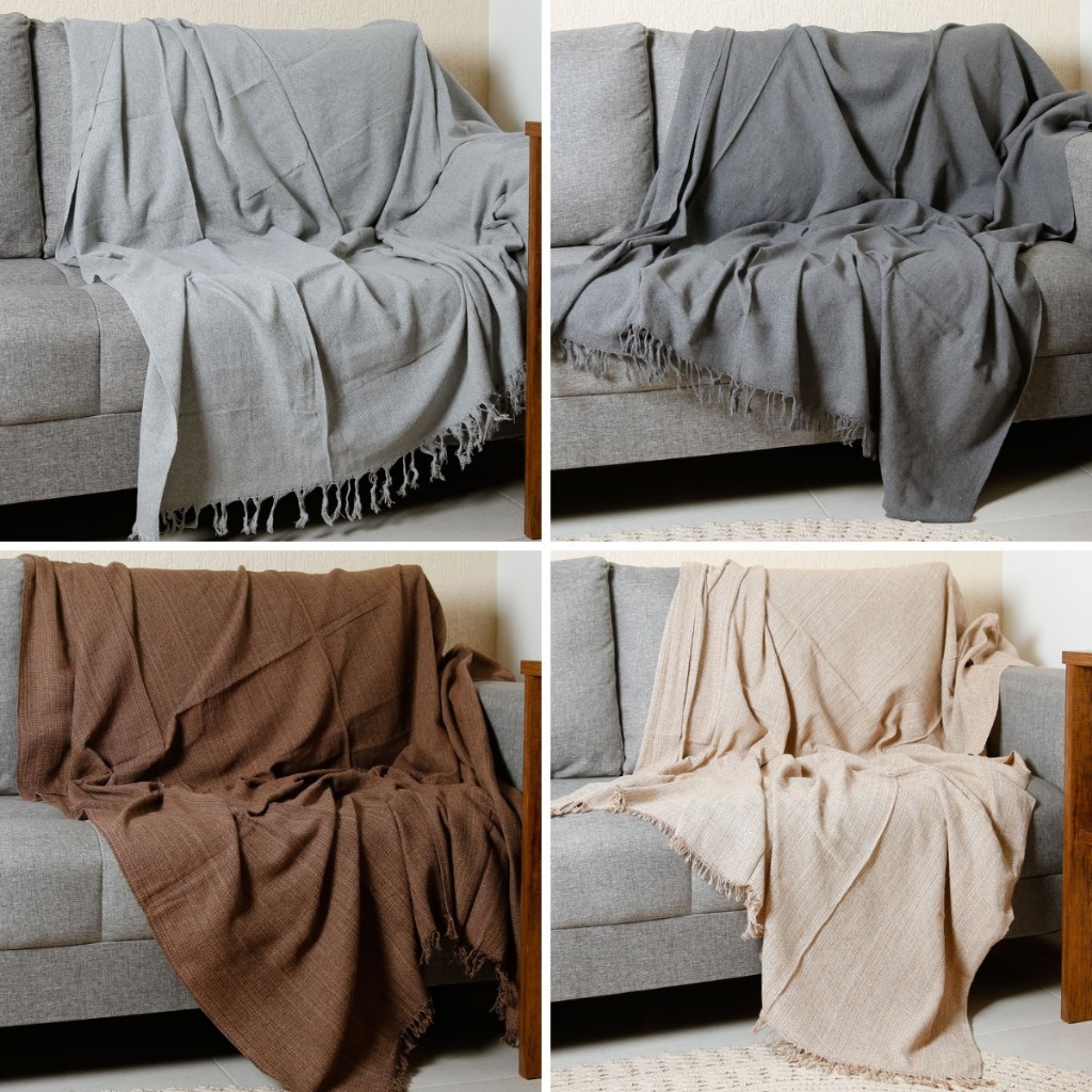 Manta Para Sofá Super King 4,00 x 1,80 100% Algodão Decoração Gigante