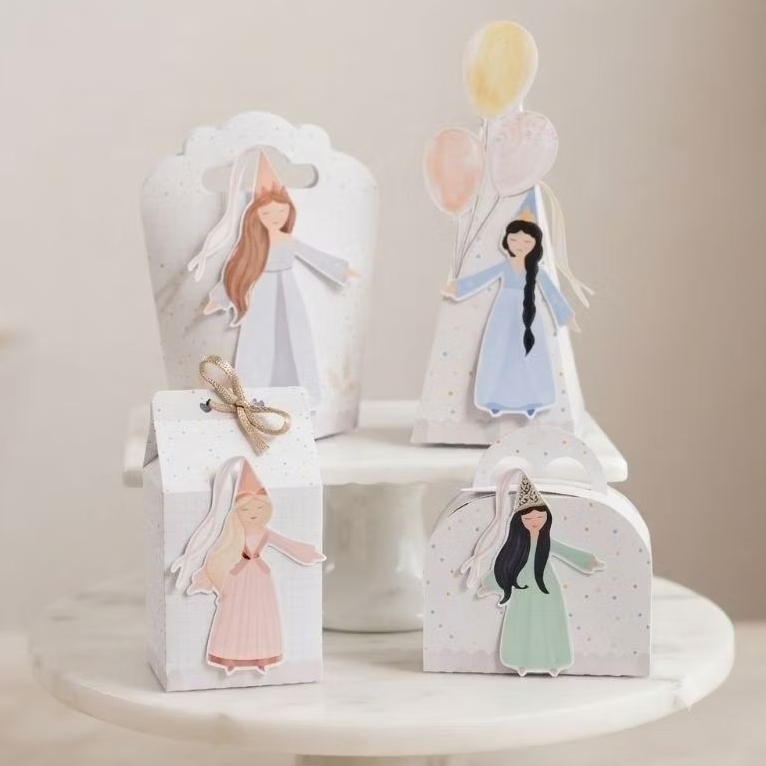 Kit Caixinhas Personalizadas Pegue e Monte Princesas Meri Meri Festas Infantis Lembrancinhas Aniversário