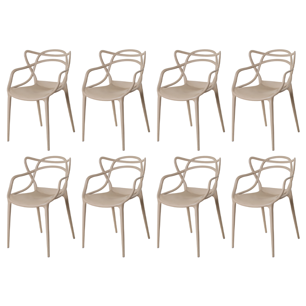 Kit 8 Cadeiras Allegra Polipropileno Cozinha Área Gourmet e Varanda Seat&Co · foto 2