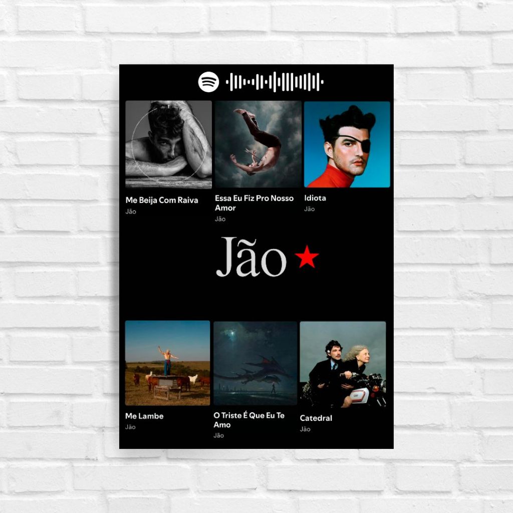 Placa Decorativa - Jão Spotify
