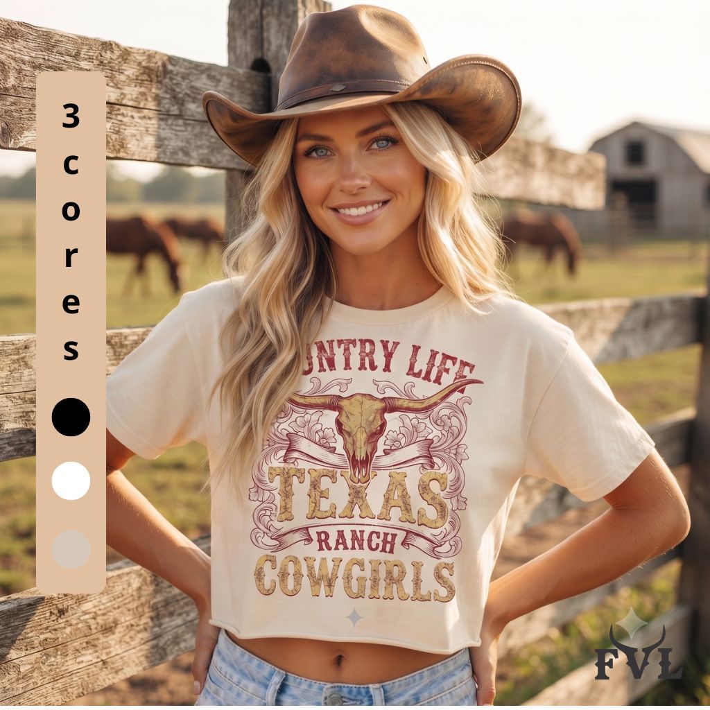 Blusa Top Cropped Country Feminina Moda Western Visual Cowgirl Moderno Versátil para Dia a Dia Balada Festival Rodeio