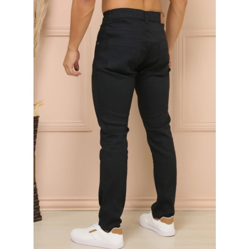 Kit Calças JEANS Masculina Preto/Branco Estilo Básico — imagem 2 de 2